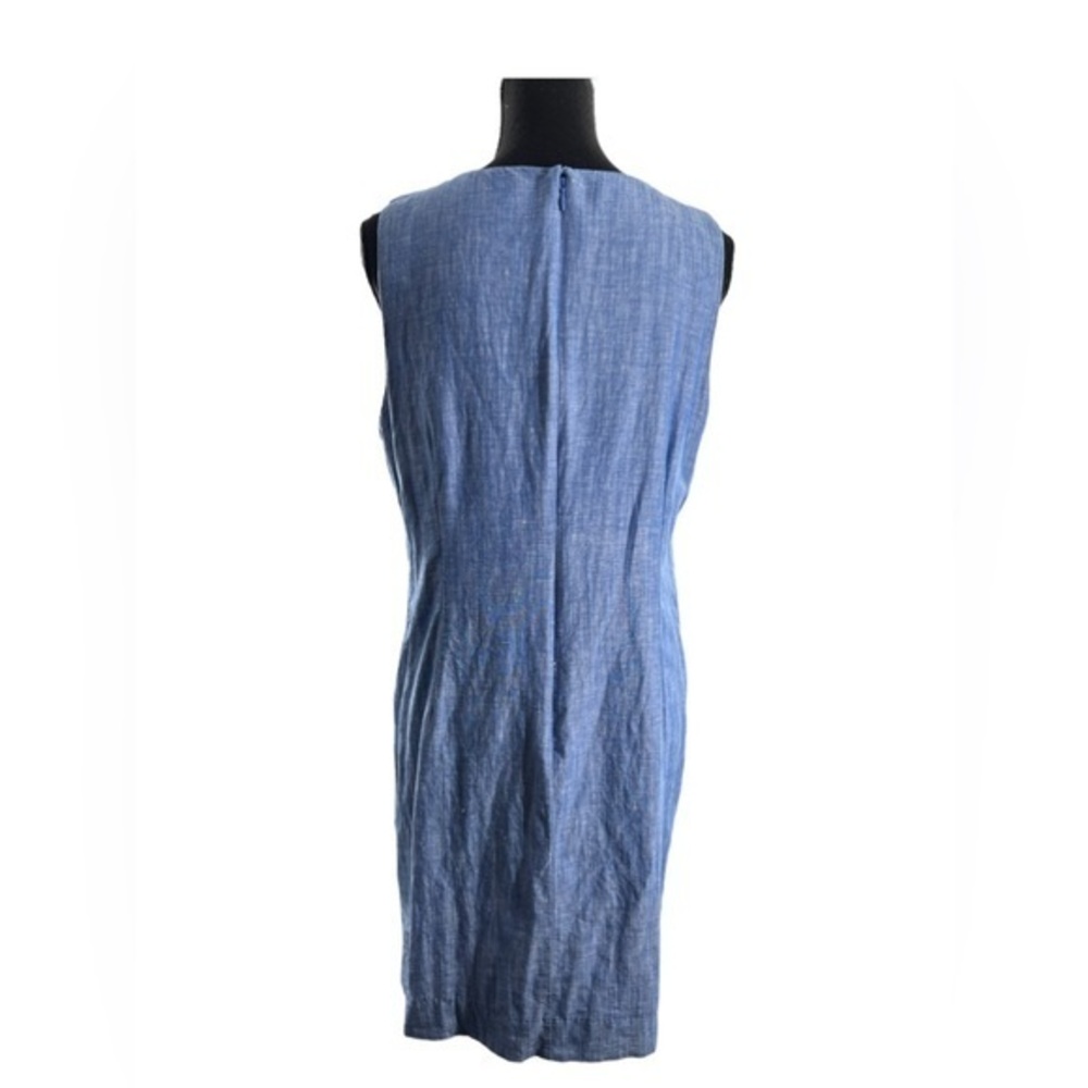 Talbots Blue Embroidered Midi Dress - Picture 3 of 7